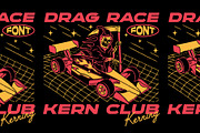 Drag Race Font, a Sans Serif Font by Kern Club (Thumbnail 4 of 4)