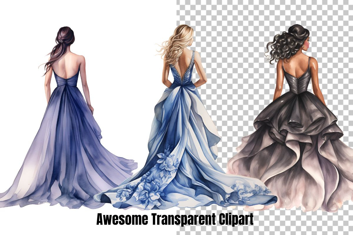 Prom Lady Clipart, a Person Illustration by Gloria Designed It (Photo 2 of 5)