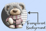 Whimsical Easter Teddy Bear Clipart, a Seasonal Illustration by Canvas Craft (Thumbnail 2 of 7)