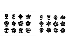 Floral silhouettes showcasing a, an Object Illustration by ZinetroN
