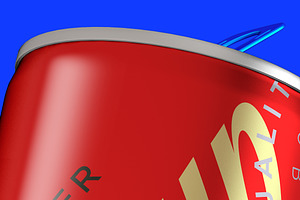 Energy Drink Can Mockup 250ml Bottom