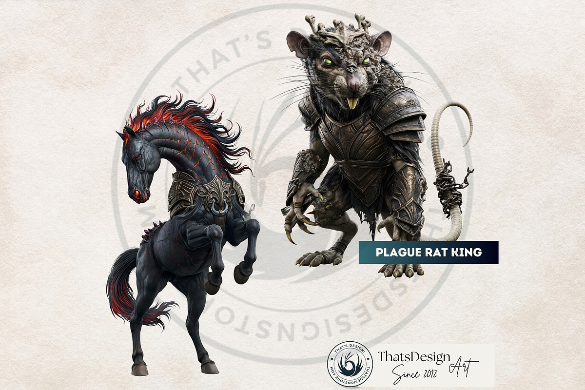 Crystal Beasts Fantasy Cliparts, a Decorative Illustration by ThatsDesignArt (Photo 11 of 14)