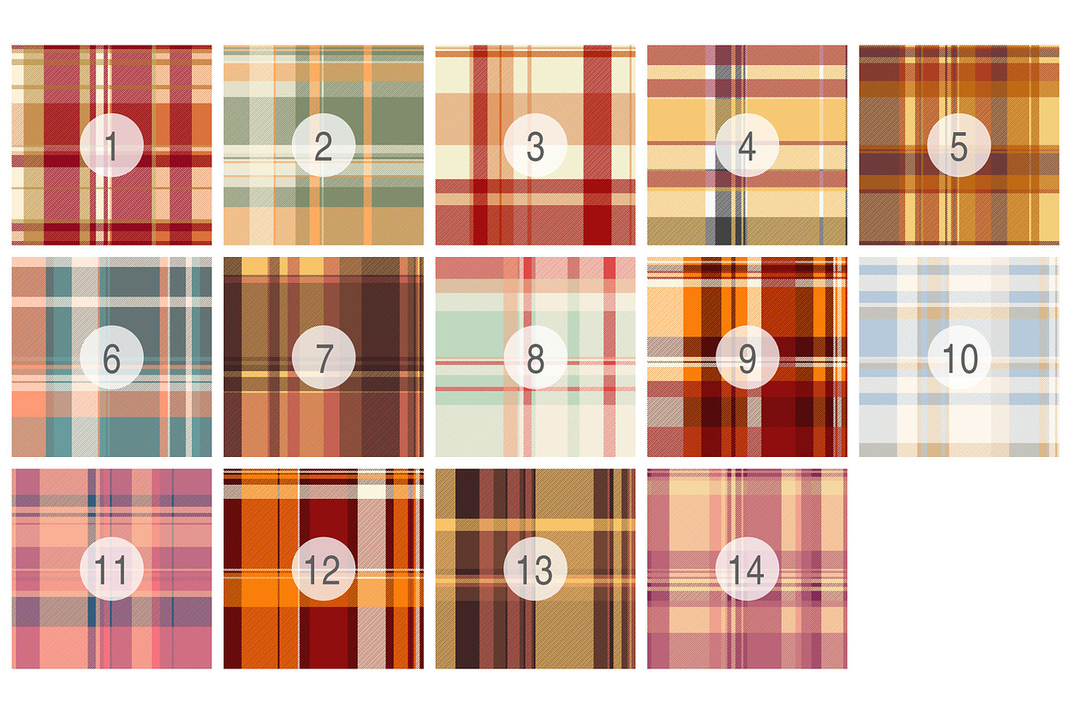 #164 Fall Check Patterns, a Pattern Graphic by Plaid4You (Photo 2 of 5)
