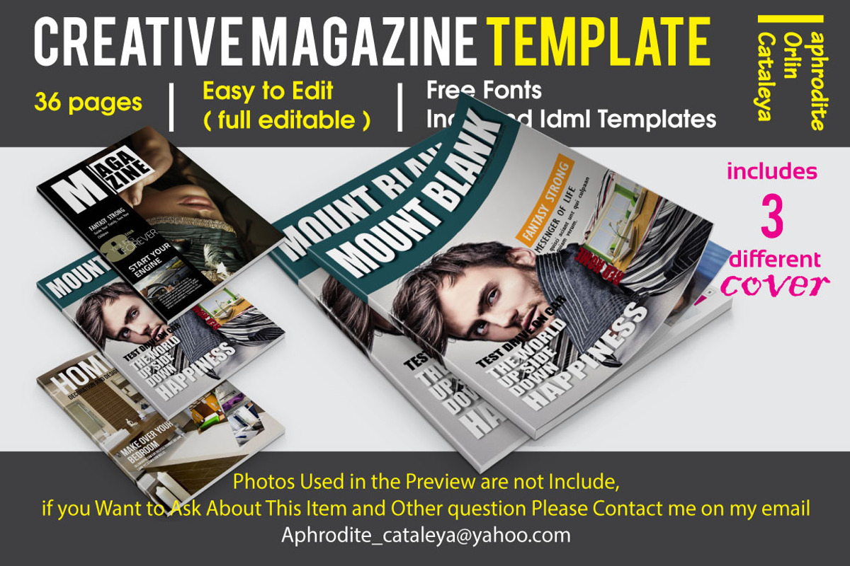 Creative Magazine Template, a Magazine Template by Orlin (Photo 1 of 5)