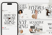 Skincare CANVA Instagram Carousel, a Social Media Template by Xenié Creative (Thumbnail 2 of 8)