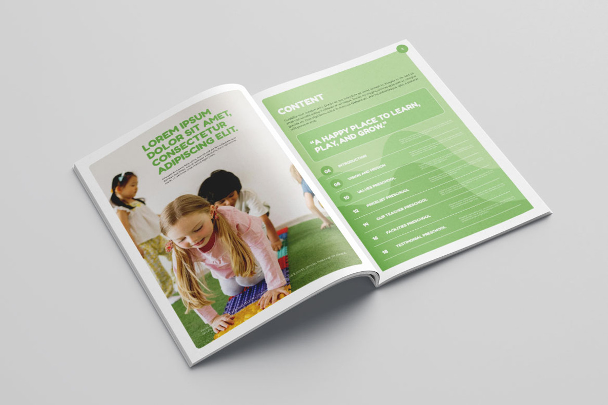 Preschool Brochure Vol.10, a Brochure Template by Bewalrus Studio (Photo 2 of 11)
