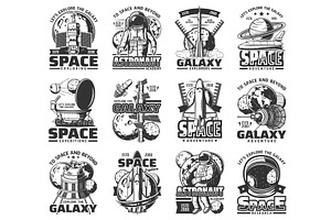 Outer Space, Galaxy Icons