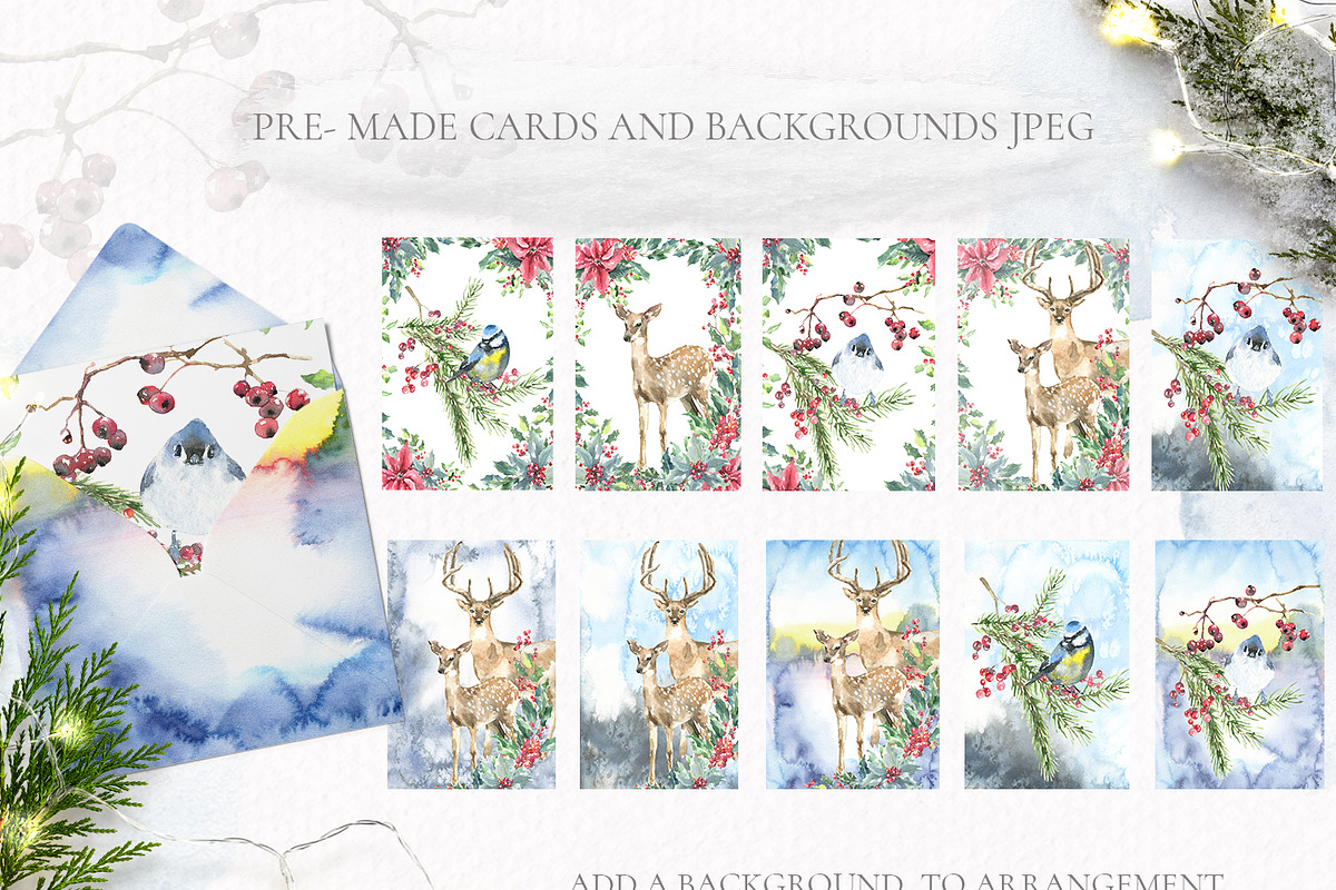 Christmas Watercolor Woodland, an Animal Illustration by Catherine Wheel (Photo 15 of 22)