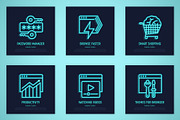 Browser Neon | 16 Thin Line Icons, an Outline Icon by Alex Blogoodf (Thumbnail 6 of 11)
