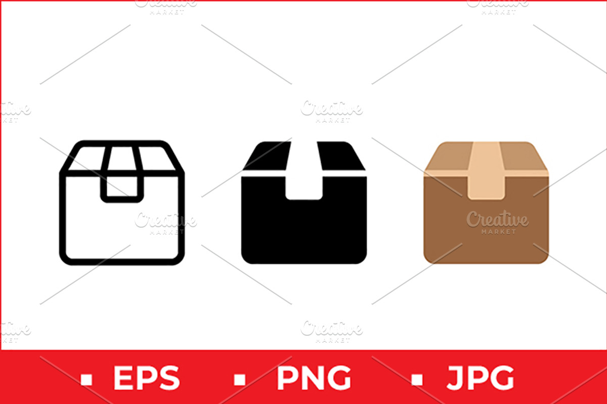 Cardboard Box Icons, a Solid Icon by Artonix (Photo 1 of 2)