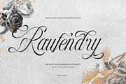 Raufendry Beauty Calligraphy Script, a Script Font by Denustudios (Thumbnail 1 of 12)