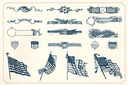 Vintage 4th of July illustrations, a Seasonal Illustration by Mr Vintage (Thumbnail 7 of 7)