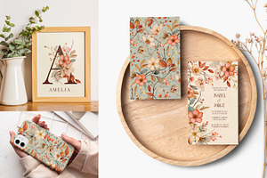 Floral Illustration & Pattern Kit