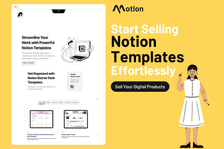 Framer Notion Creator Website, a Landing Page Template by DaisyStudio