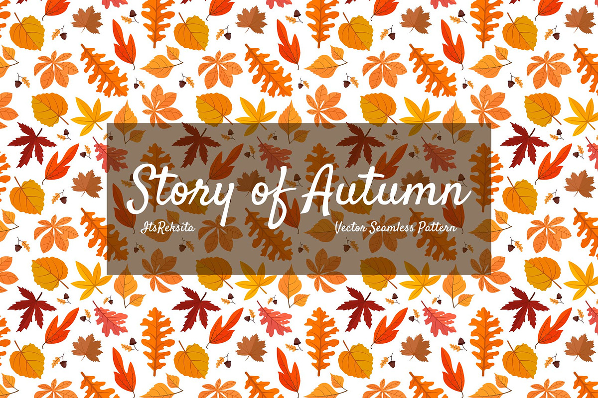 Story of Autumn Seamless Pattern, a Pattern Graphic by ItsReksita Pattern (Photo 1 of 7)