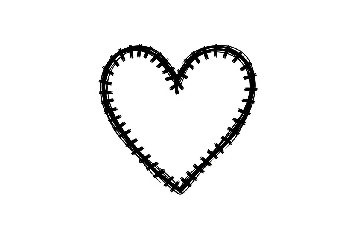 Stitched Heart Silhouette Vector Bun, an Illustration by Designs_River (Photo 7 of 41)