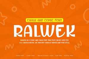 Ralwek - Chalk & Comic Font, a Sans Serif Font by Iqsiart Studio