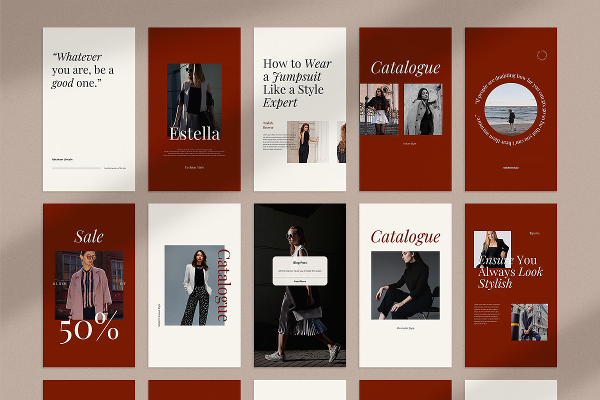 Estella Instagram Pack | PS & Canva, a Social Media Template by Visuel Colonie® (Photo 15 of 15)
