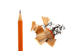 Pencil and shavings, a Photo by saiko3p