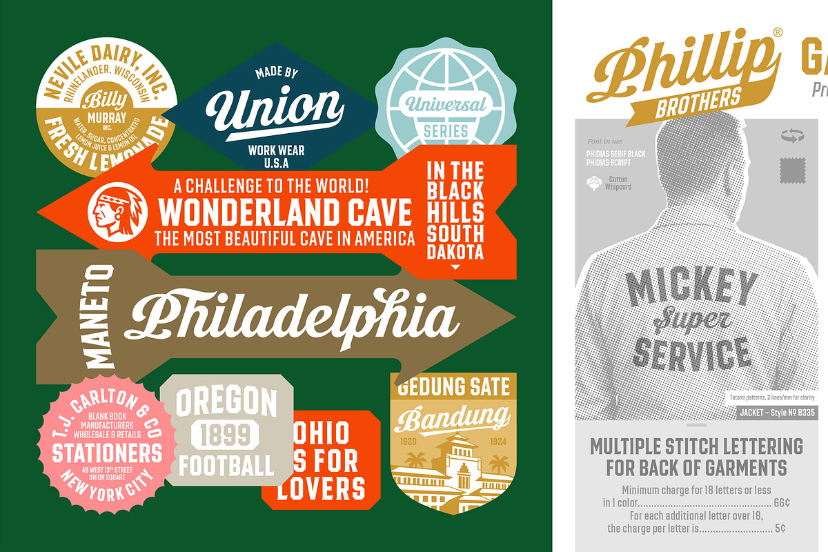 Phidias Font Collection, a Script Font by Spencer & Sons Co. (Photo 9 of 21)
