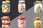 Christmas Cookie Jars Clipart, an Illustration by Black Bird Studio (Thumbnail 3 of 6)