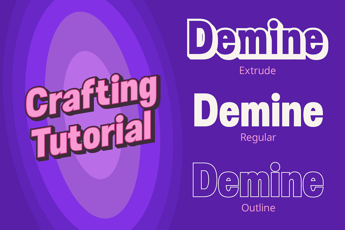 Demine 3D, a Sans Serif Font by Craft Supply Co. (Photo 3 of 8)