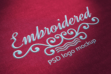3 x Stiched Logo Mockups