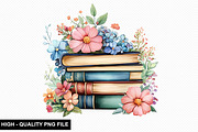 Watercolor Floral Book Clipart, an Illustration by crative8112 (Thumbnail 10 of 10)
