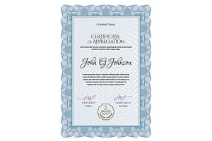 Multipurpose Template Certificate