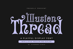 Illusion Thread - Display Font, a Handwritten Font by Alpaprana