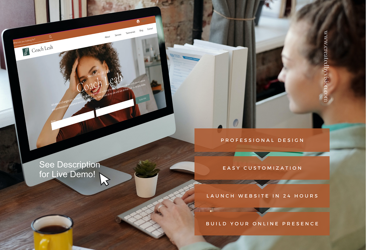 WIX Website for Coaches, a Wix Template by CreatedbyVision LLC (Photo 7 of 9)