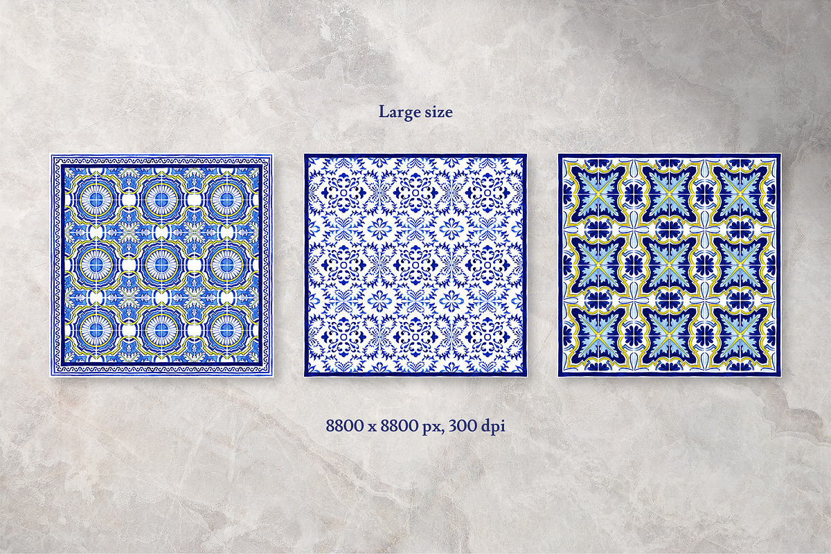 Portuguese Azulejos. Bandanas Set 1, a Decorative Illustration by ilonitta (Photo 5 of 9)