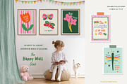 Happy Wall Vibrant Nursery Art Print, a Background Graphic by Essentially Nomadic (Thumbnail 4 of 10)