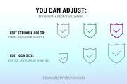 Security minimalist outline icon set, an Outline Icon by Icons (Thumbnail 3 of 3)