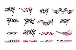Racing checkered flags. Rally race, a Transportation Illustration by Stock-Smart-Start