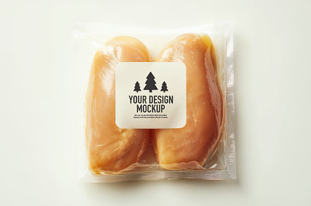Fresh chicken breast mockup, a Product Mockup by OSORIOartist