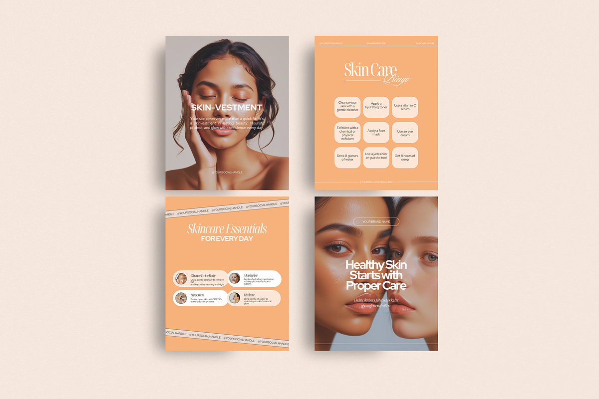 Skincare Instagram Templates, a Social Media Template by My Template Studio (Photo 14 of 26)