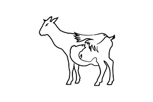 Animals in negative space, an Animal Illustration by LogosDen