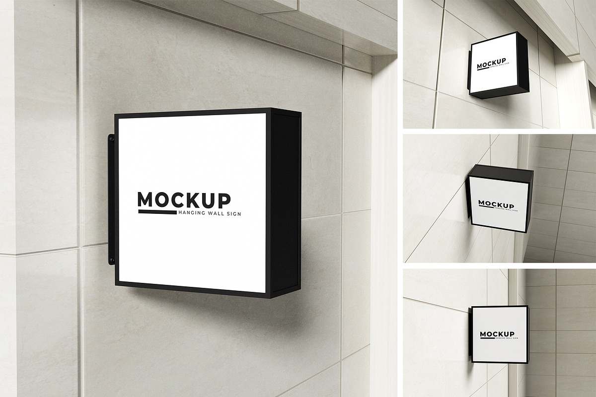 Wall Sign Mockup, an Advertising Mockup by Twins_studio926