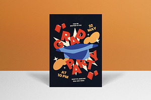 Gray Abstract Graduation Invitation, an Invitation Template by graphicook