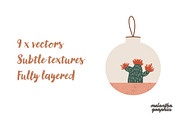 Boho Desert Christmas Ornaments Set, an Object Graphic by MelanthaGraphics (Thumbnail 2 of 3)