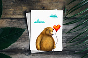 Bear in Love - Clipart Set, an Animal Illustration by Mashamashastu (Thumbnail 7 of 8)