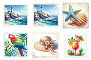 Summer Postage Stamp, an Illustration by Designking (Thumbnail 3 of 4)