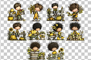 Autumn Boy Watercolor Clipart PNG, a Person Illustration by Nicolle's Colorful Art (Thumbnail 4 of 4)