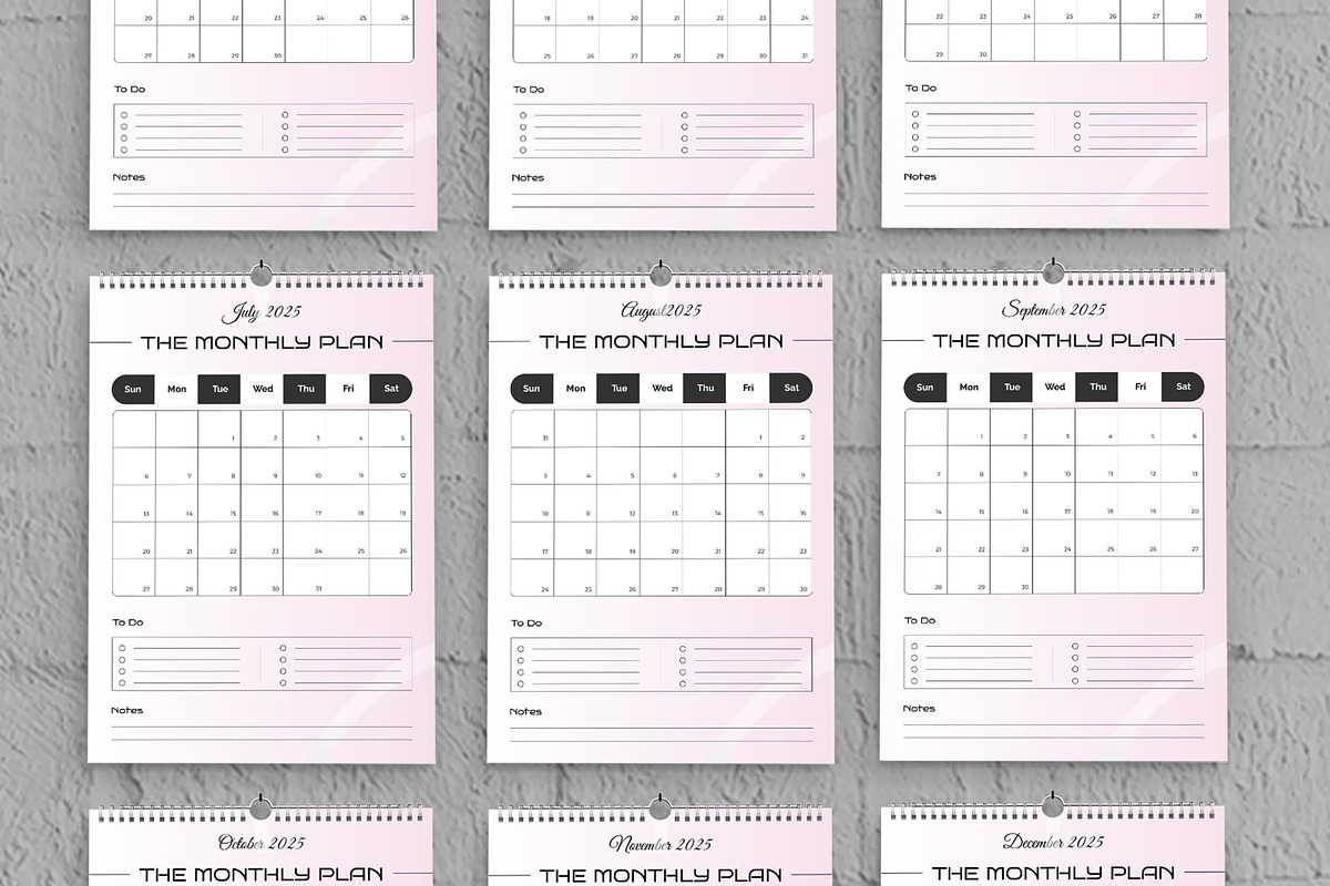 Monthly Planner Layout, a Stationery Template by MightyDesign (Photo 3 of 7)