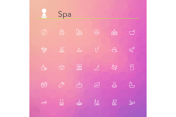 Spa Line Icons