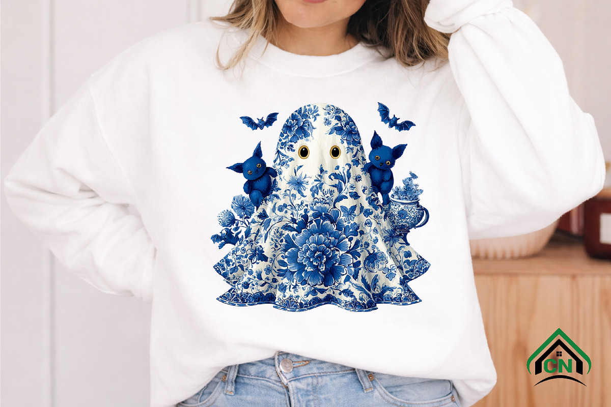 Whimsical Ghost Clipart Bundle, a Seasonal Illustration by Craft Nest (Photo 6 of 8)