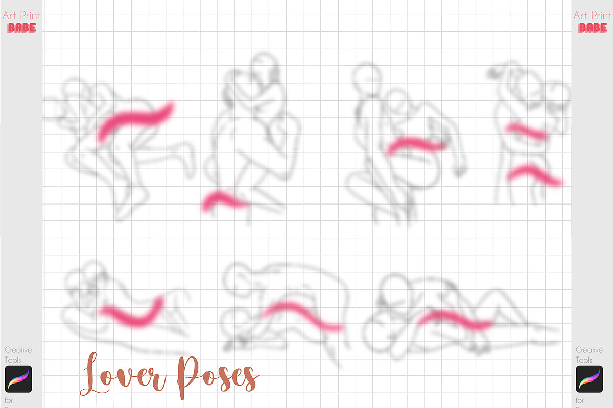 Procreate Anime Pose Body Anatomy, a Brush Add-On by ArtPrintBabe (Photo 9 of 10)