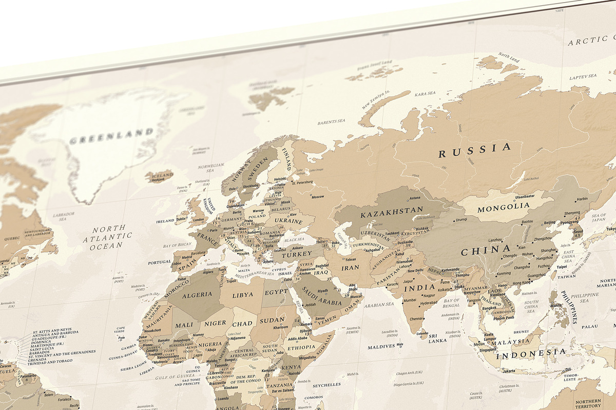 World Map Poster Bundle with Flags, an Education Illustration by AdrianDragne (Photo 9 of 11)