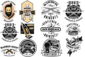 Barber Shop Logo Vintage Bundle